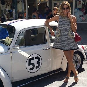 UNIQUE PRINCESS CUT MINI DRESS - EDGY PRINT!